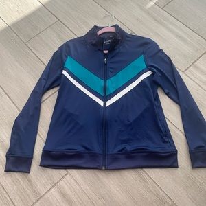 Zelos blue zip-up jacket